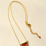 Pea Pod Dream – Colorful Glass Bead Necklace - floysun