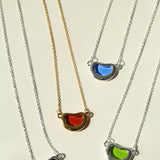 Pea Pod Dream – Colorful Glass Bead Necklace - floysun