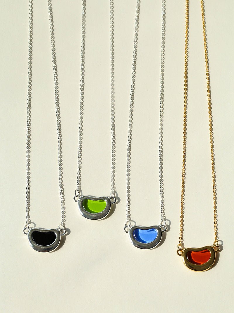 Pea Pod Dream – Colorful Glass Bead Necklace - floysun
