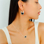 Pea Pod Whimsy – Colorful Glass Hoop Earrings Large & Small Sizes - floysun