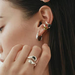 Pea Pod Whimsy – Colorful Glass Hoop Earrings Large & Small Sizes - floysun