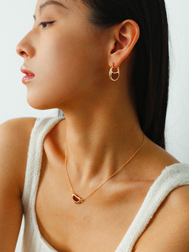 Pea Pod Whimsy – Colorful Glass Hoop Earrings Large & Small Sizes - floysun