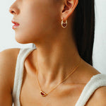 Pea Pod Whimsy – Colorful Glass Hoop Earrings Large & Small Sizes - floysun