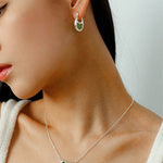 Pea Pod Whimsy – Colorful Glass Hoop Earrings Large & Small Sizes - floysun