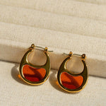 Pea Pod Whimsy – Colorful Glass Hoop Earrings Large & Small Sizes - floysun