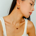 Pea Pod Whimsy – Colorful Glass Hoop Earrings Large & Small Sizes - floysun