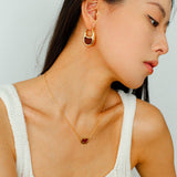 Pea Pod Whimsy – Colorful Glass Hoop Earrings Large & Small Sizes - floysun
