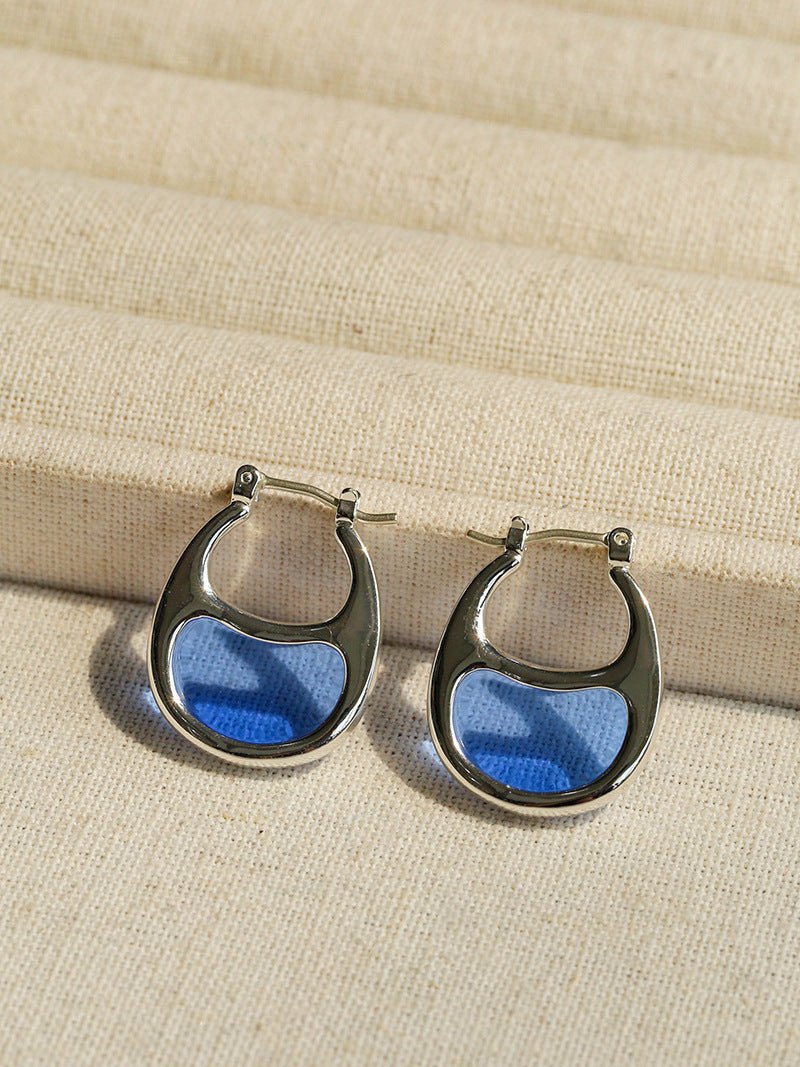 Pea Pod Whimsy – Colorful Glass Hoop Earrings Large & Small Sizes - floysun