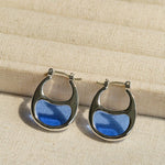 Pea Pod Whimsy – Colorful Glass Hoop Earrings Large & Small Sizes - floysun