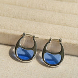 Pea Pod Whimsy – Colorful Glass Hoop Earrings Large & Small Sizes - floysun