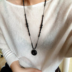 Peace Fruit Ebony Wood Necklace - floysun