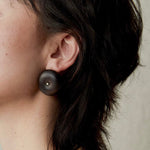 Peace Fruit Ebony Wood Stud Earrings - floysun