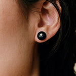 Peace Fruit Ebony Wood Stud Earrings - floysun