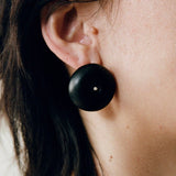 Peace Fruit Ebony Wood Stud Earrings - floysun