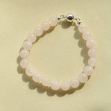 Peach Chalcedony & Rose Quartz Magnetic Convertible Beaded Necklace - floysun