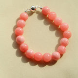 Peach Chalcedony & Rose Quartz Magnetic Convertible Beaded Necklace - floysun