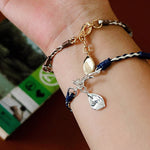 Peanut Woven Bracelet – White Crystal & Shell Beads - floysun