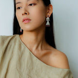 Pepper Sun Sea God Earrings – Matte Red Agate & 925 Silver - floysun