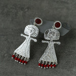 Pepper Sun Sea God Earrings – Matte Red Agate & 925 Silver - floysun