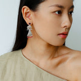 Pepper Sun Sea God Earrings – Matte Red Agate & 925 Silver - floysun