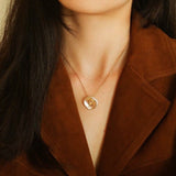 Petal Baroque Pearl Letter Pendants Necklaces - floysun