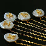 Petal Baroque Pearl Letter Pendants Necklaces - floysun