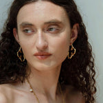 Petal Grove Textured Floral Earrings with CZ Accents - floysun