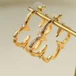 Petal Grove Textured Floral Earrings with CZ Accents - floysun