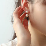 Petite Two Pearl Studs Earrings - floysun
