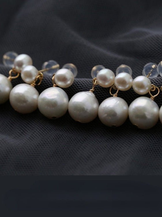 Petite Two Pearl Studs Earrings - floysun