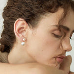 Petite Two Pearl Studs Earrings - floysun