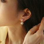 Petite Two Pearl Studs Earrings - floysun