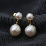 Petite Two Pearl Studs Earrings - floysun