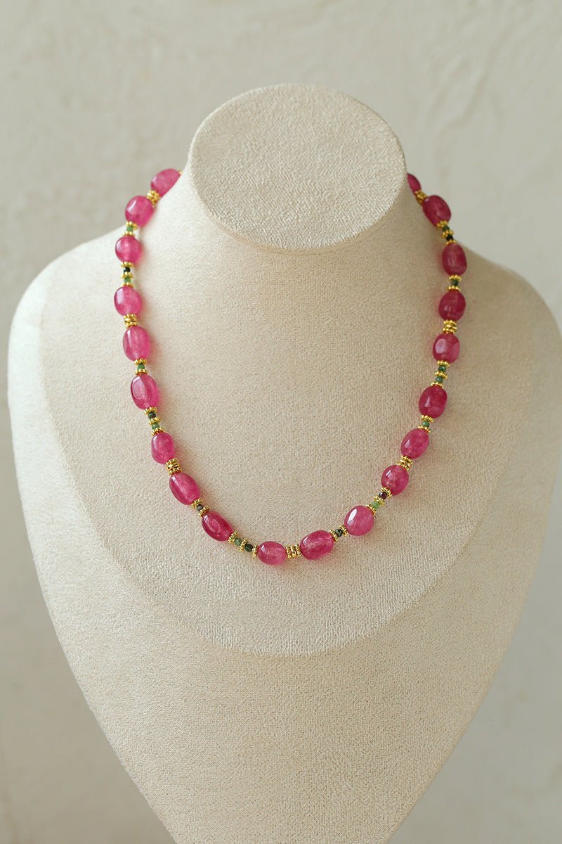 Pink Tourmaline Necklace - floysun