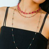 Pink Tourmaline Necklace - floysun