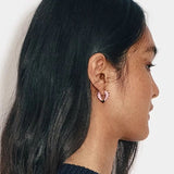 Pink Woven Heart Earrings - floysun