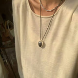 Pistachio Bloom & Black Onyx Pendant Cord Necklace - floysun