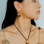Pistachio Bloom & Natural Stone Bud Earrings - floysun