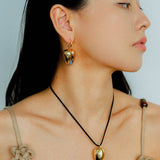 Pistachio Bloom & Natural Stone Bud Earrings - floysun