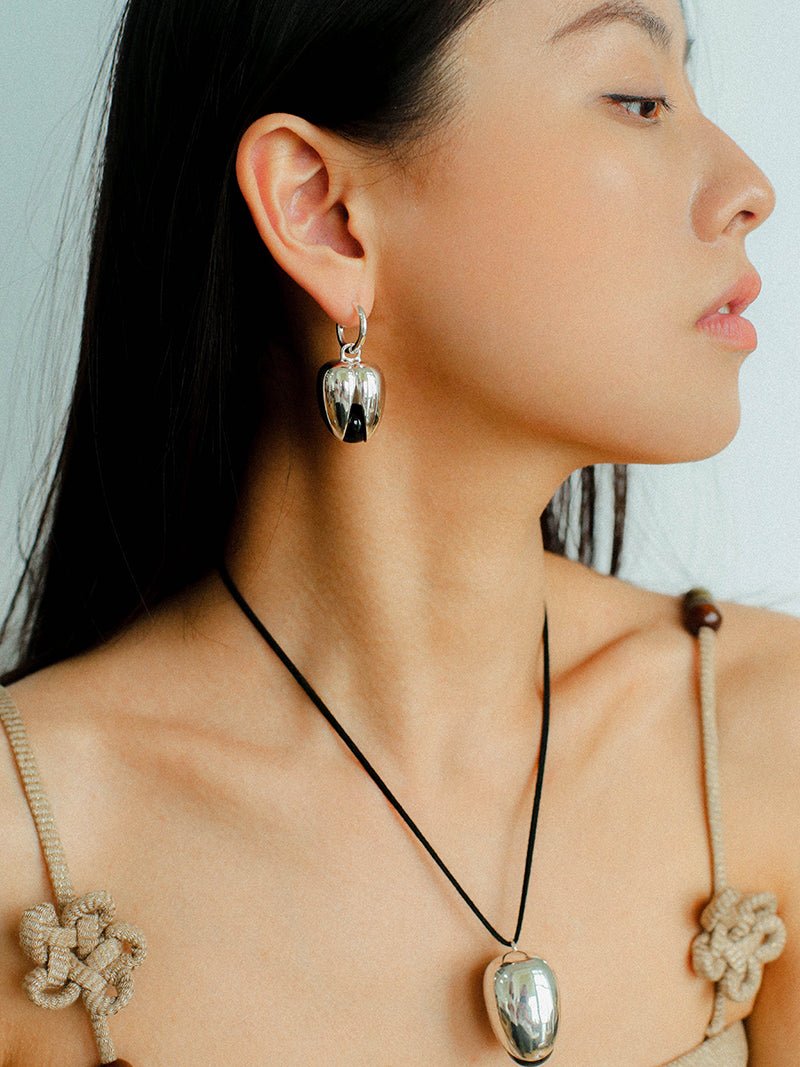 Pistachio Bloom & Natural Stone Bud Earrings - floysun