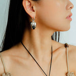 Pistachio Bloom & Natural Stone Bud Earrings - floysun