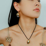 Pistachio Bloom & Natural Stone Bud Earrings - floysun