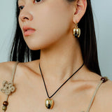 Pistachio Bloom & Natural Stone Bud Earrings - floysun