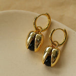 Pistachio Bloom & Natural Stone Bud Earrings - Gold - floysun