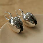 Pistachio Bloom & Natural Stone Bud Earrings - Silver - floysun