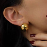 Planet Hoop Earrings – 925 Sterling Silver Polished or Diamond Accent Options - floysun