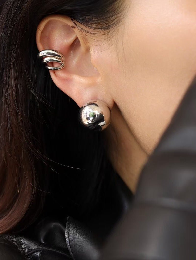 Planet Hoop Earrings – 925 Sterling Silver Polished or Diamond Accent Options - floysun