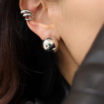 Planet Hoop Earrings – 925 Sterling Silver Polished or Diamond Accent Options - floysun