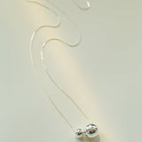 Planet Series – Twin Sphere Sterling Silver Necklace - floysun