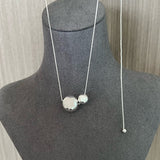 Planet Series – Twin Sphere Sterling Silver Necklace - floysun